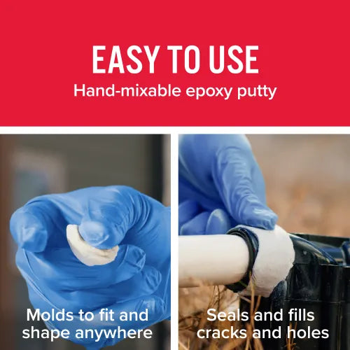 J-B WaterWeld™ Epoxy Putty - Specially Formulated Epoxy Putty for Plugging or Sealing Leaks In Water Tanks And Other Plumbing Repairs 2 oz SKU: 8277 J-B WaterWeld™ Epoxy Putty - Specially Formulated Epoxy Putty for Plugging or Sealing Leaks In Water Tanks And Other Plumbing Repairs 2 oz SKU: 8277